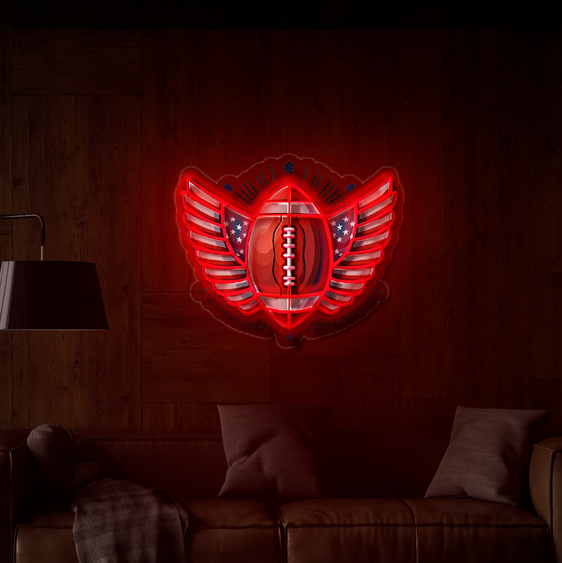 IDEASHOW-Flying American Olive Led Neon Sign Light Neon Print UV-Border Lighting Effects
