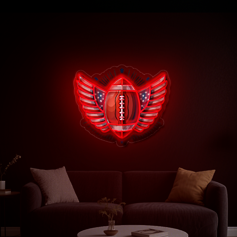 IDEASHOW-Flying American Olive Led Neon Sign Light Neon Print UV-Border Lighting Effects