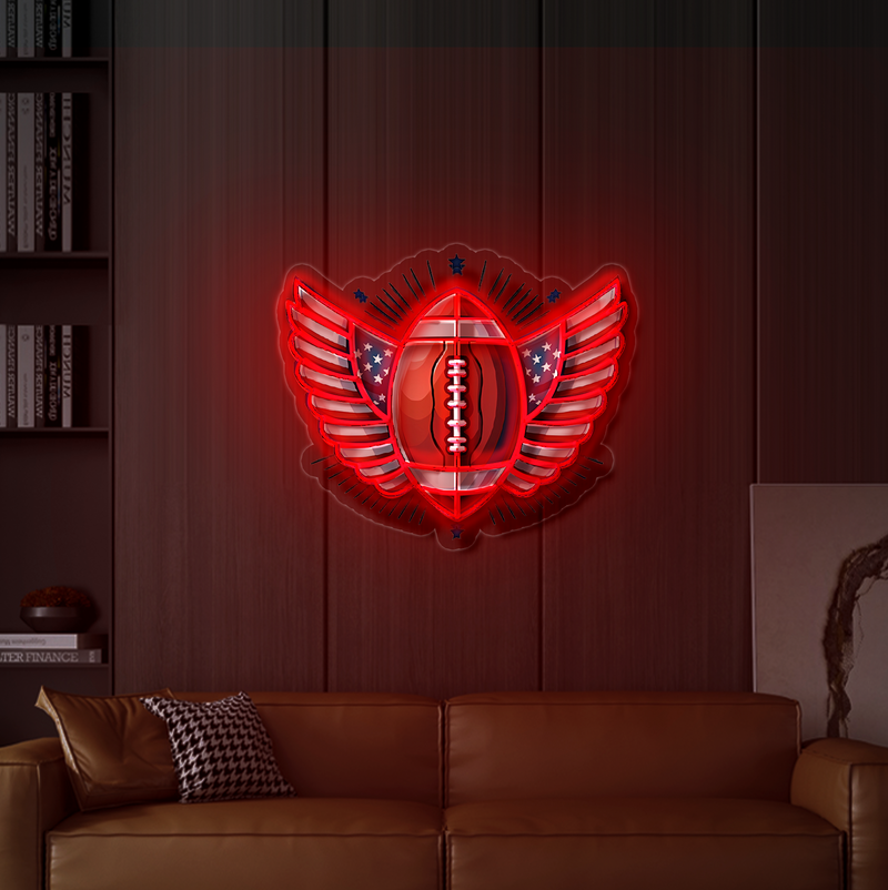 IDEASHOW-Flying American Olive Led Neon Sign Light Neon Print UV-Border Lighting Effects