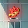 IDEASHOW-Hot Dog Led Neon Sign Light Neon Print UV-Border Lighting Effects