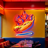 IDEASHOW-Hot Dog Led Neon Sign Light Neon Print UV-Border Lighting Effects