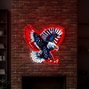 IDEASHOW-Hunting the American Eagle Led Neon Sign Light Neon Print UV-Border Lighting Effects