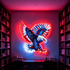IDEASHOW-Hunting the American Eagle Led Neon Sign Light Neon Print UV-Border Lighting Effects