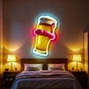 IDEASHOW-Pink Swim Ring Beer Led Neon Sign Light Neon Print UV-Border Lighting Effects