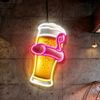 IDEASHOW-Pink Swim Ring Beer Led Neon Sign Light Neon Print UV-Border Lighting Effects