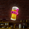 IDEASHOW-Pink Swim Ring Beer Led Neon Sign Light Neon Print UV-Border Lighting Effects