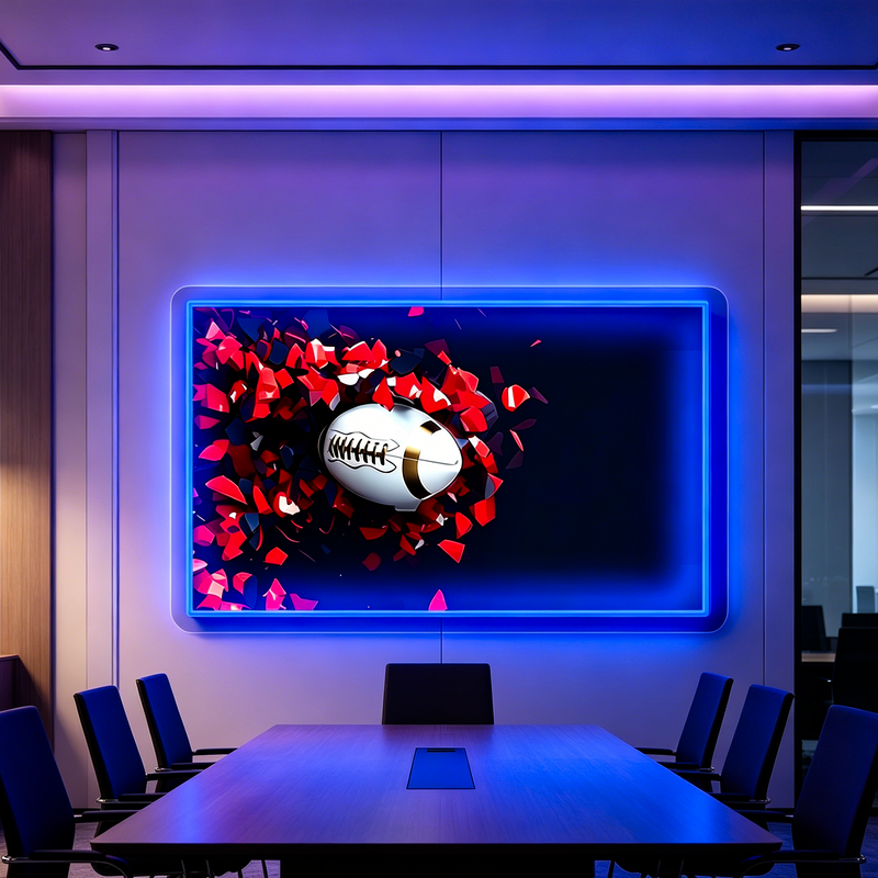 IDEASHOW-Platinum Rugby Led Neon Sign Light Neon Print UV-Border Lighting Effects