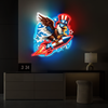 IDEASHOW-Rocket Hawk Led Neon Sign Light Neon Print UV-Border Lighting Effects