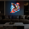 IDEASHOW-Rocket Hawk Led Neon Sign Light Neon Print UV-Border Lighting Effects