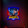 IDEASHOW-The Statue of Liberty and the Eagle Led Neon Sign Light Neon Print UV-Border Lighting Effects