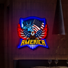 IDEASHOW-The Statue of Liberty and the Eagle Led Neon Sign Light Neon Print UV-Border Lighting Effects