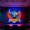 IDEASHOW-The Statue of Liberty and the Eagle Led Neon Sign Light Neon Print UV-Border Lighting Effects