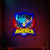 IDEASHOW-The Statue of Liberty and the Eagle Led Neon Sign Light Neon Print UV-Border Lighting Effects