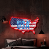 IDEASHOW-USA Flag Map Led Neon Sign Light Neon Print UV-Border Lighting Effects