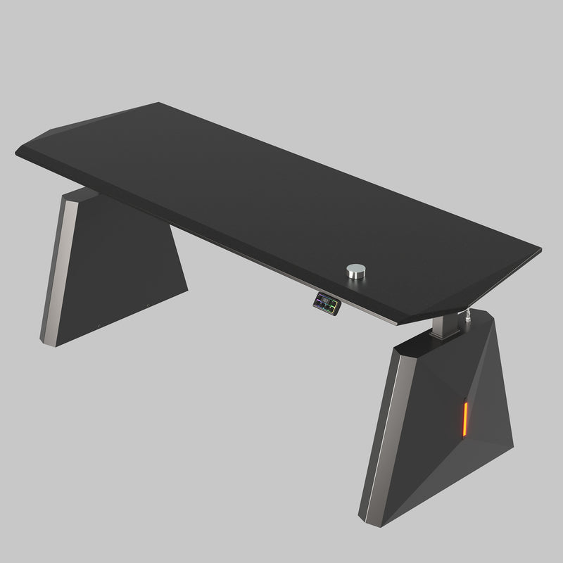 Standing Gaming Desk with RGB Lighting Home Office Table Dural motor
