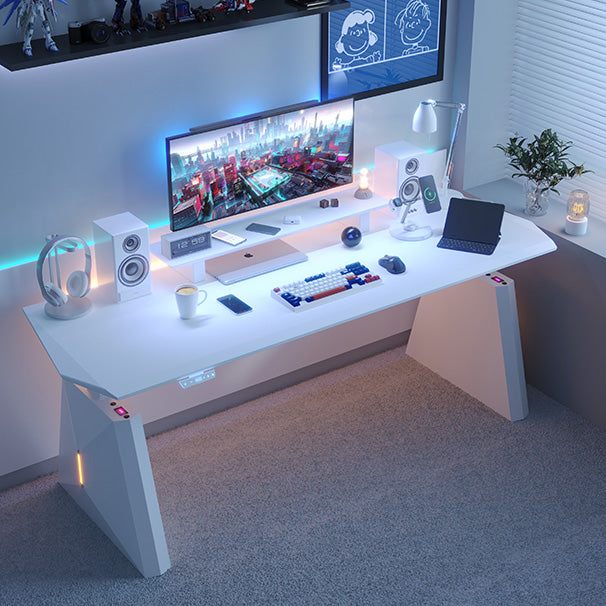 Standing Gaming Desk with RGB Lighting Home Office Table Dural motor