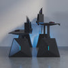 Standing Gaming Desk with RGB Lighting Home Office Table Dural motor