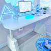 Standing Gaming Desk with RGB Lighting Home Office Table Dural motor