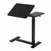Overbed Table with Wheels Pneumatic Height Adjustable Tilting Desktop Mobile Standing Desk Rolling Laptop Desk for Bed Sofa or Hospital Use