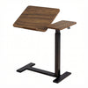 Overbed Table with Wheels Pneumatic Height Adjustable Tilting Desktop Mobile Standing Desk Rolling Laptop Desk for Bed Sofa or Hospital Use