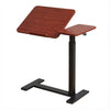 Overbed Table with Wheels Pneumatic Height Adjustable Tilting Desktop Mobile Standing Desk Rolling Laptop Desk for Bed Sofa or Hospital Use