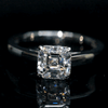 Aureline-Jewelry 1 Carat Asscher Cut Lab Grown Diamond Solitaire Ring