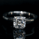 Aureline-Jewelry 1 Carat Asscher Cut Lab Grown Diamond Solitaire Ring