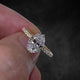 Aureline-Jewelry 1.11 CT Oval Cut Lab Grown Diamond Pave Engagement Ring