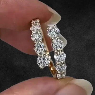 Aureline-Jewelry Open Wrap Round Cut Lab Diamond Ring Bypass Design