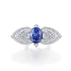 Aureline-Jewelry Lab-Grown Sapphire and Diamond Cocktail Ring 14K Gold