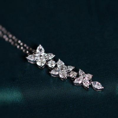 Aureline-Jewelry Marquise and Round and Pear Lab Grown Diamond Necklace