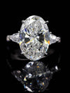 Aureline-Jewelry 8 carat Pear Cut Lab Diamond Three Stone Ring