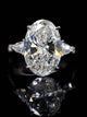 Aureline-Jewelry 8 carat Pear Cut Lab Diamond Three Stone Ring