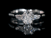 Aureline-Jewelry 0.8 Carat Cushion Cut Lab Diamond Three Stones Ring 18K Gold