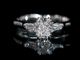 Aureline-Jewelry 0.8 Carat Cushion Cut Lab Diamond Three Stones Ring 18K Gold