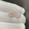 Aureline-Jewelry 2ctw Round Diamond Studs with Removable Pink Diamond Halo