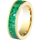 Aureline-Jewelry NOZBO Double Row Invisible Set Natural Emerald Ring