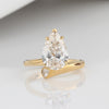 Aureline-Jewelry 3 Carat Pear Lab Diamond Ring 14K Gold