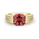 Aureline-Jewelry Lab Sapphire Men's Ring | 14K Gold Sunset Chunky Ring