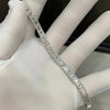 Aureline-Jewelry Each 0.3-carat Emerald-Cut Lab-Grown Diamond Tennis Bracelet in Platinum 950