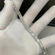 Aureline-Jewelry Each 0.3-carat Emerald-Cut Lab-Grown Diamond Tennis Bracelet in Platinum 950