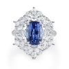 Aureline-Jewelry Versatile Lab Sapphire and Diamond Convertible Ring/Pendant 14K Gold