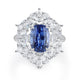 Aureline-Jewelry Versatile Lab Sapphire and Diamond Convertible Ring/Pendant 14K Gold