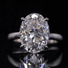 Aureline-Jewelry 5 Carat Oval Cut Lab Grown Diamond Solitaire Engagement Ring