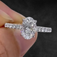 Aureline-Jewelry 1 Carat Oval Lab Grown Diamond Pave Setting Engagement Ring