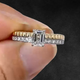 Aureline-Jewelry 0.5 CT Emerald Cut Lab Diamond Two Tone Ring
