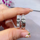 Aureline-Jewelry Simple Couple Wedding Bands Set with Lab Diamonds 18K Gold