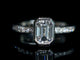 Aureline-Jewelry 1.58 Carat Emerald-Cut Bezel Vintage Lab Diamond Engagement Ring