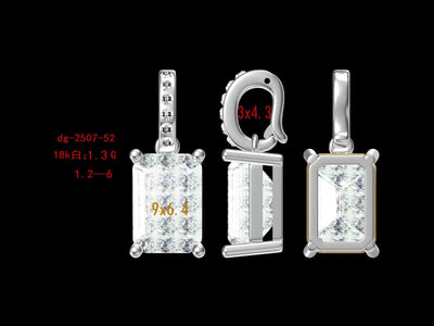 Aureline-Jewelry Versatile 2.5ct Emerald-Cut Diamond Pendant With Universal Clasp