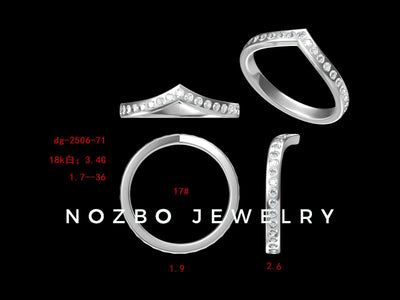 Aureline-Jewelry V Shape Round Cut Lab Diamond Eternity Ring